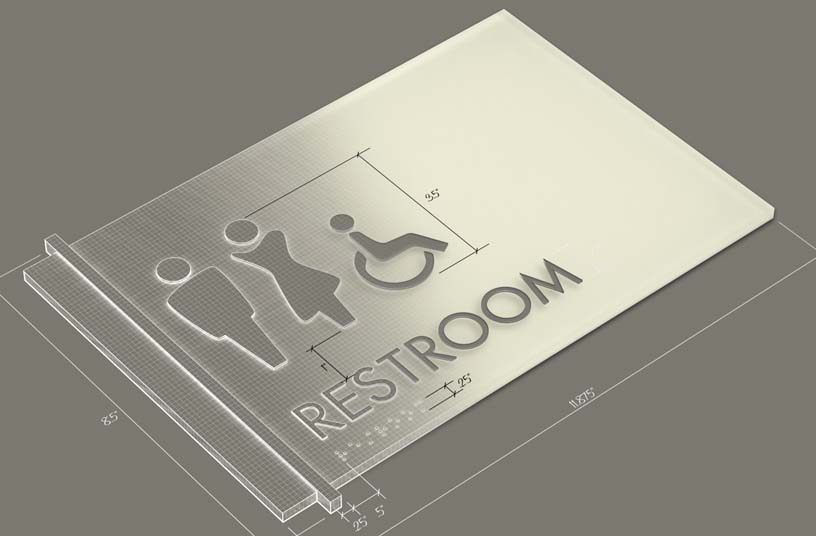 Restroom ADA ADA Indoor Sign ADA Compliant Signage