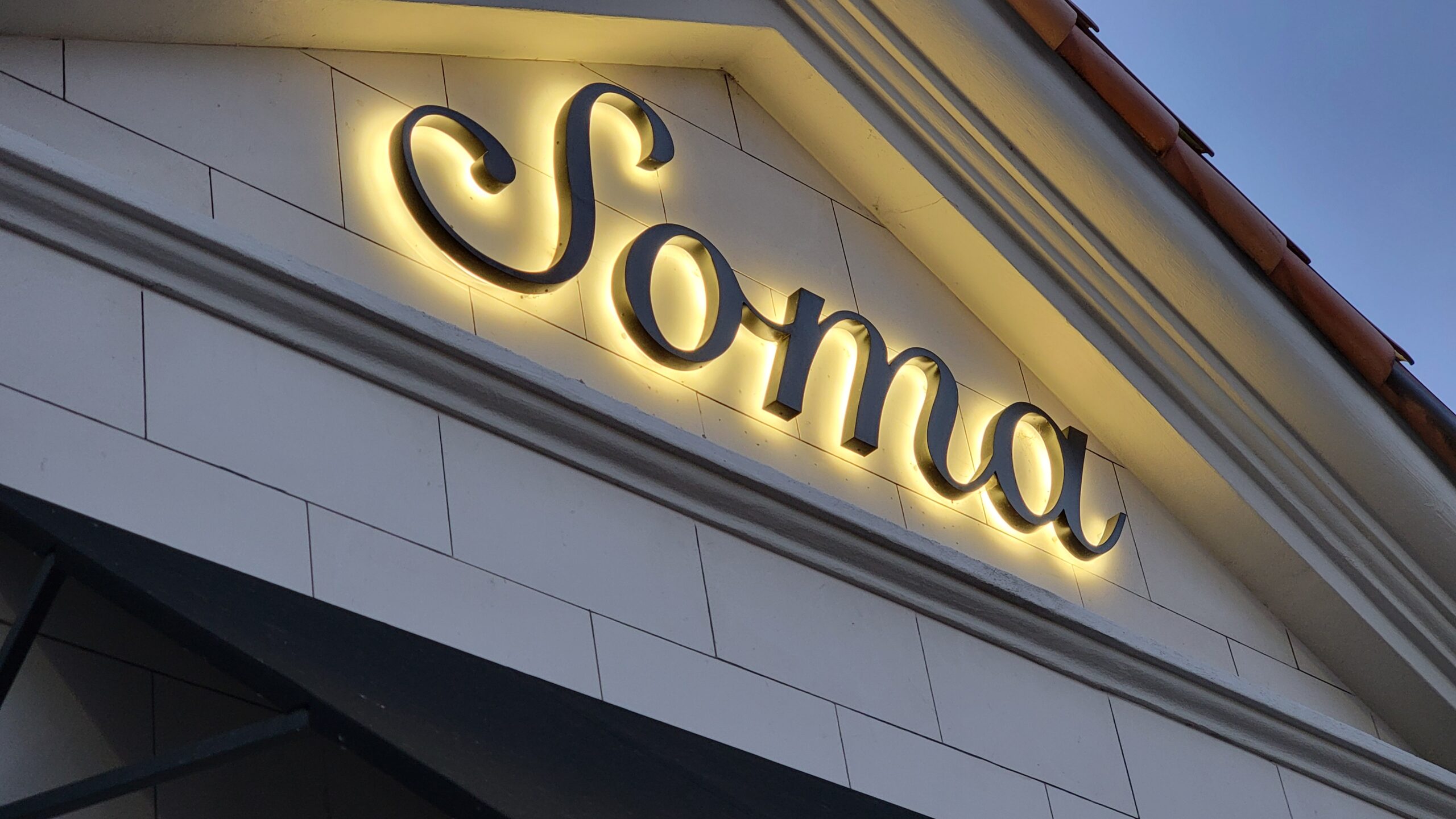 Soma-Encinitas-CA-Halo-Channel-Letter-Sign | Backlit halo sign Carlsbad-CA