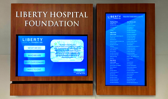 Liberty Hospital Lobby Digital Displays
